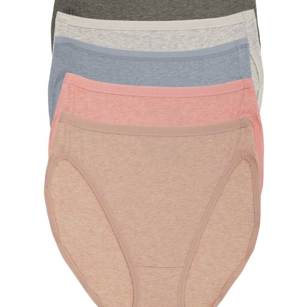 Felina Organic Cotton Stretch Hi-Cut Panty 5-Pack Size SmallNature Walk / Small